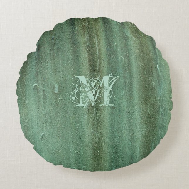 Verdigris Bronze Round Cushion (Front)
