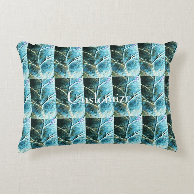 Verdigris copper leaf Thunder_Cove Decorative Cushion (Front)