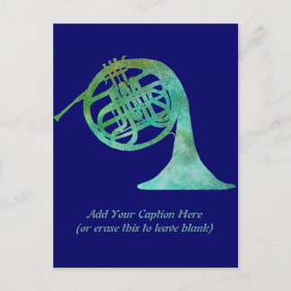 Verdigris French Horn Postcard