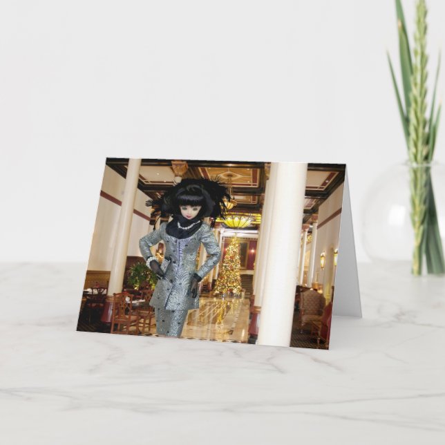 Verdi's Driskill Hotel Christmas in Austin, Texas Holiday Card (Front)