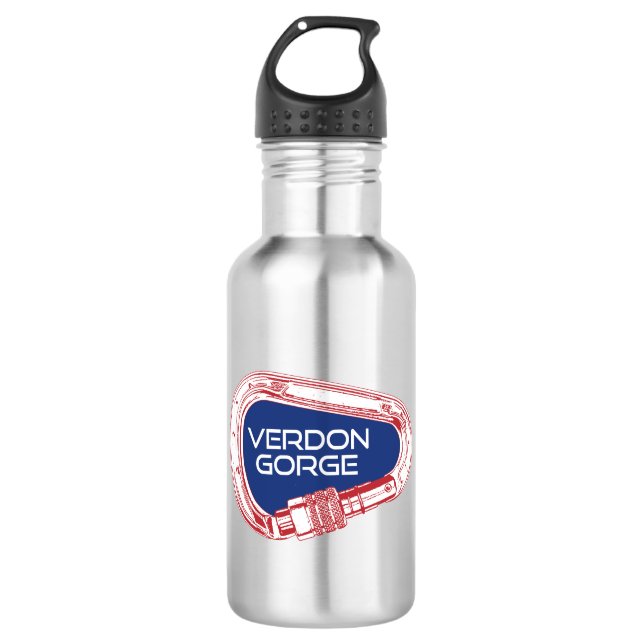Verdon Gorge France Rock Climbing Carabiner 532 Ml Water Bottle (Front)