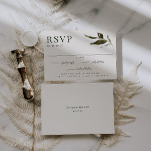 VERDURE Garden Foliage Meal Choice Wedding RSVP Card