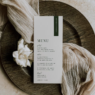VERDURE Modern Wedding Place Card Menu