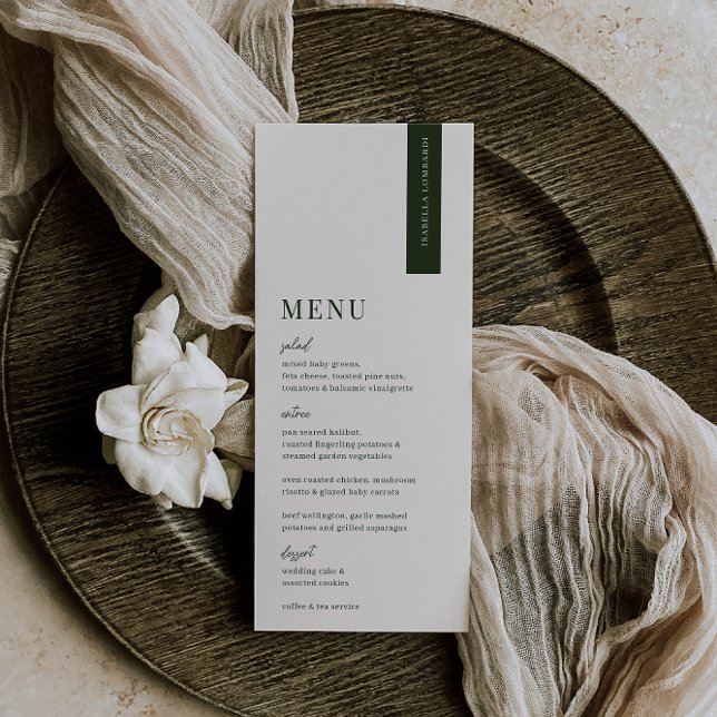 VERDURE Modern Wedding Place Card Menu (Creator Uploaded)