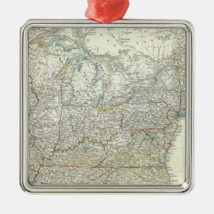 Vereinigten Staaten v N America - North US Metal Tree Decoration