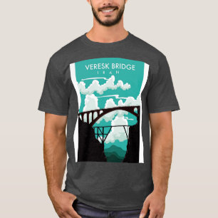 Veresk Bridge Iran travel poster T-Shirt