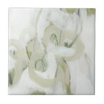 Verge Tile<br><div class="desc">Verge II by June Erica Vess. Shades of green and white looping together to create an abstract but soothing design.</div>