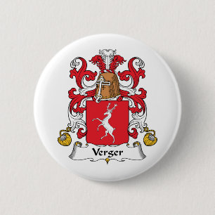Verger Family Crest 6 Cm Round Badge