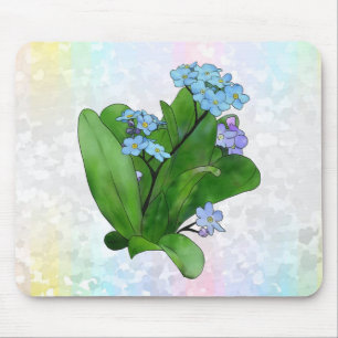 Vergissmeinicht Mouse Pad