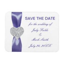 Veri Peri Diamond Heart Save The Date Magnet
