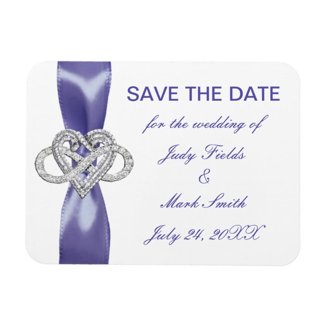 Veri Peri Infinity Heart Save The Date Magnet (Horizontal)