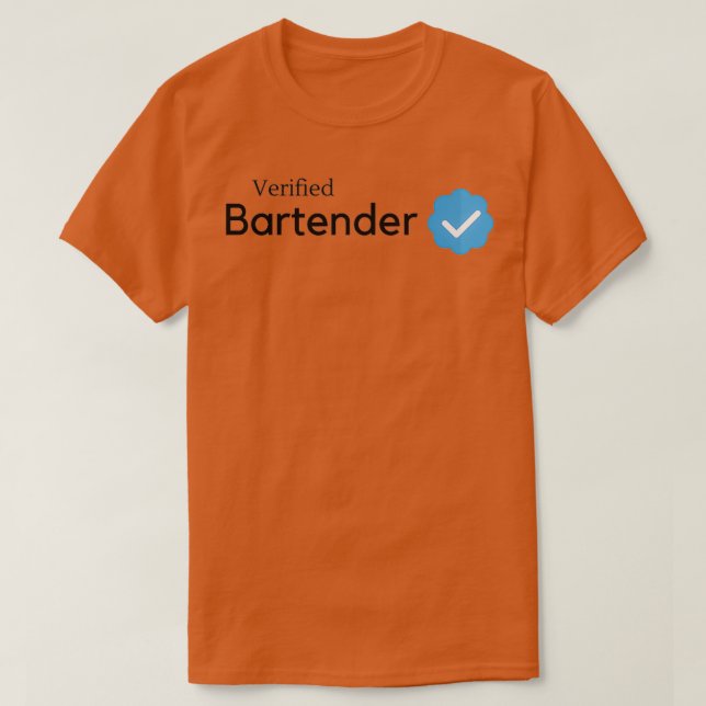 Verified Bartender T-Shirt (Design Front)
