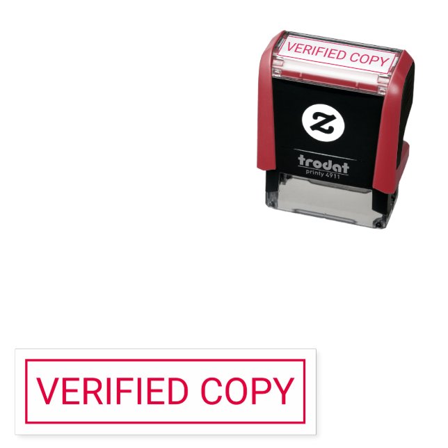 Verified Copy Clean Office Identifier Self-inking Stamp (In Situ)