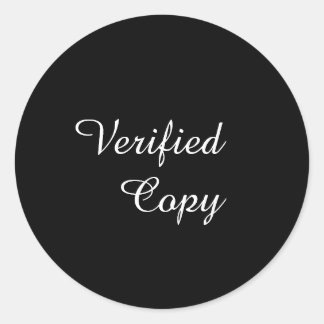 verified Copy Sticker | Author Book Signing Round