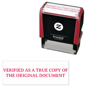 Verified True Copy of Original Document Self-inking Stamp
