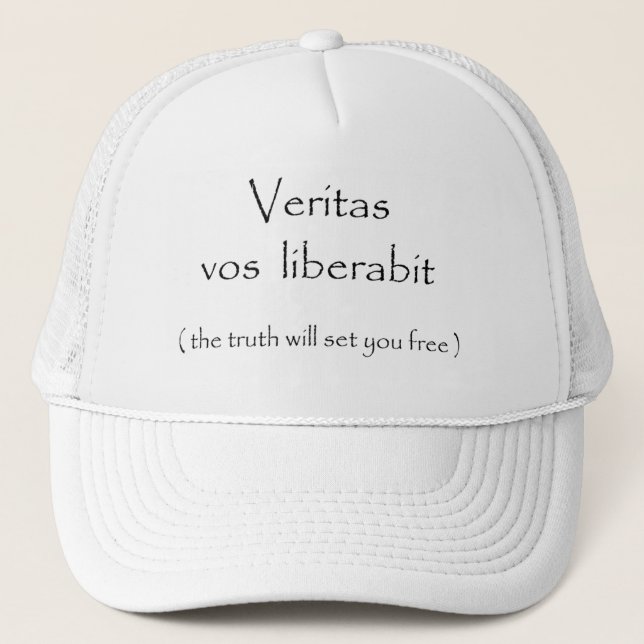 Veritas vos liberabit-hat trucker hat (Front)