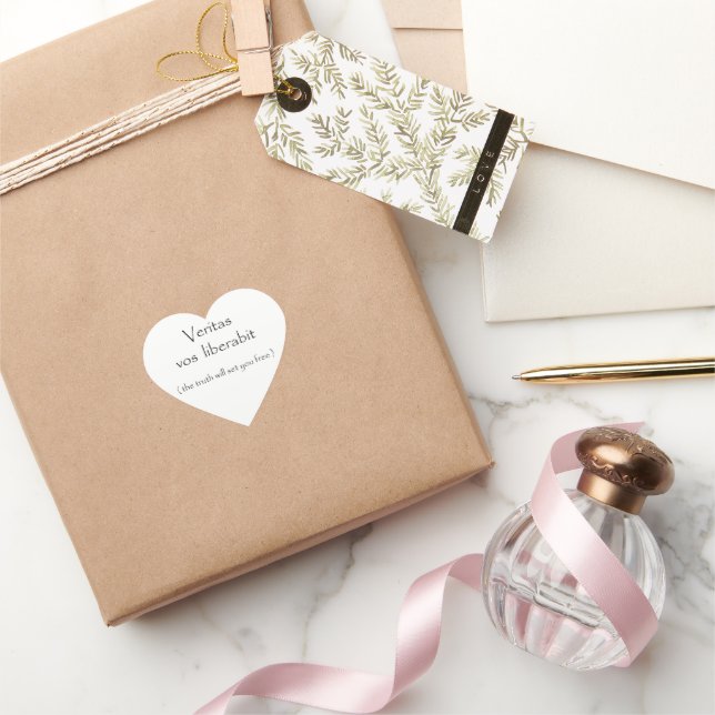 Veritas vos liberabit heart sticker (Gifting)
