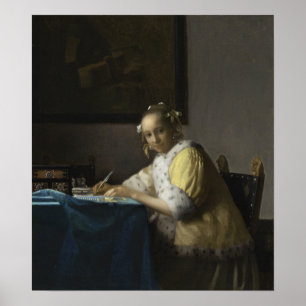 Vermeer - A Lady Writing 1667 Poster