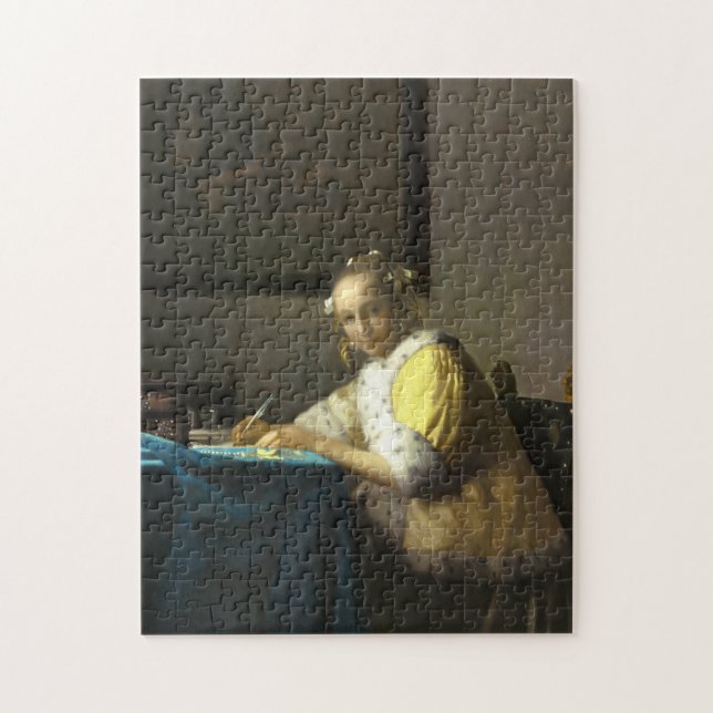 Vermeer A Lady Writing a Letter Jigsaw Puzzle (Vertical)
