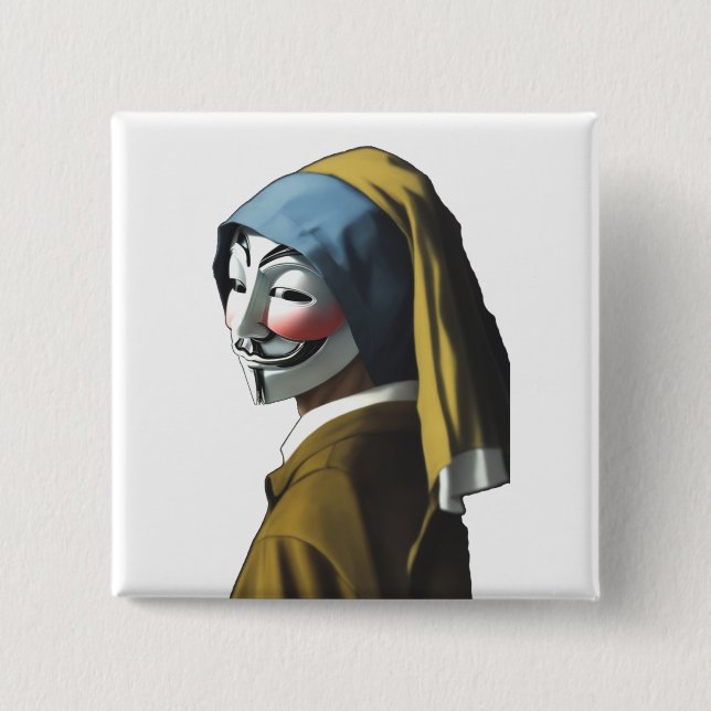 Vermeer Anonymous 15 Cm Square Badge (Front)
