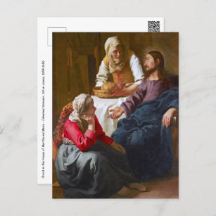 Vermeer - Christ in the House of Martha and Mary Postcard