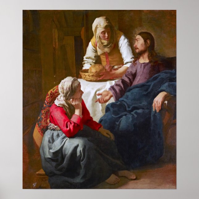 Vermeer - Christ in the House of Martha and Mary Poster (Front)