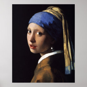 Vermeer Girl Pearl Earring Masterpiece Painting Poster