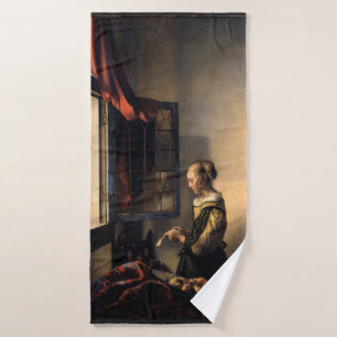 Vermeer - Girl Reading a Letter at an Open Window Bath Towel Set