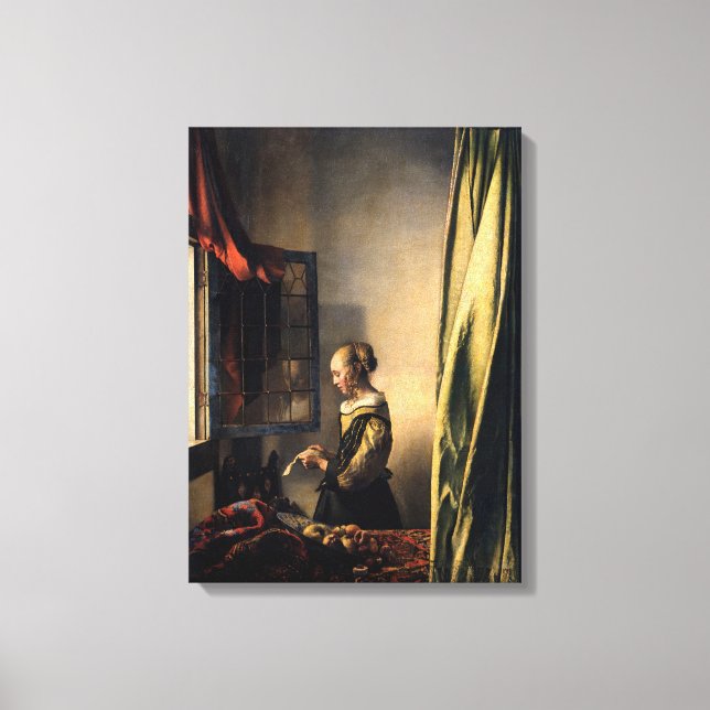 Vermeer - Girl Reading a Letter at an Open Window Canvas Print (Front)