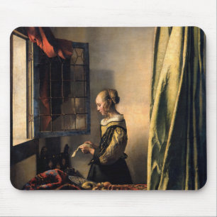 Vermeer - Girl Reading a Letter at an Open Window Mouse Pad