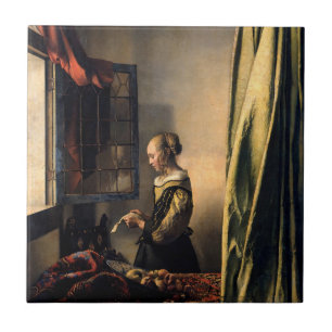 Vermeer - Girl Reading a Letter at an Open Window Tile