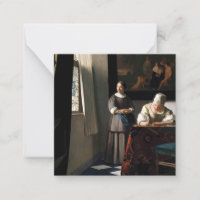 Vermeer - Lady Writing a Letter with her Maid
