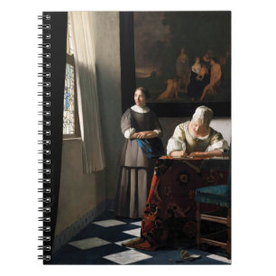 Vermeer - Lady Writing a Letter with her Maid Notebook