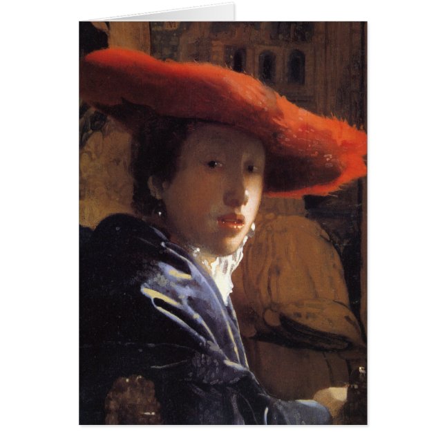 Vermeer Painting - Girl with a Red Hat (Front)