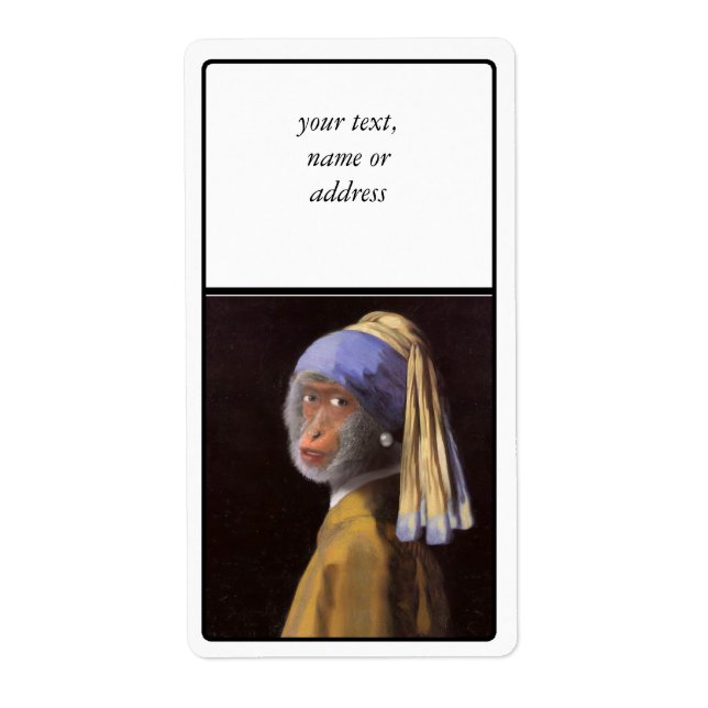 Vermeer Pearl Earring Monkey Chimp (Front)