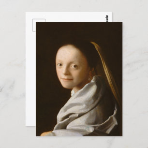 Vermeer - Portrait of a Young Woman Fine Art Postcard