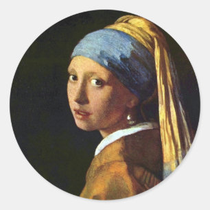 Vermeer: The Girl with Pearl Earring art sticker