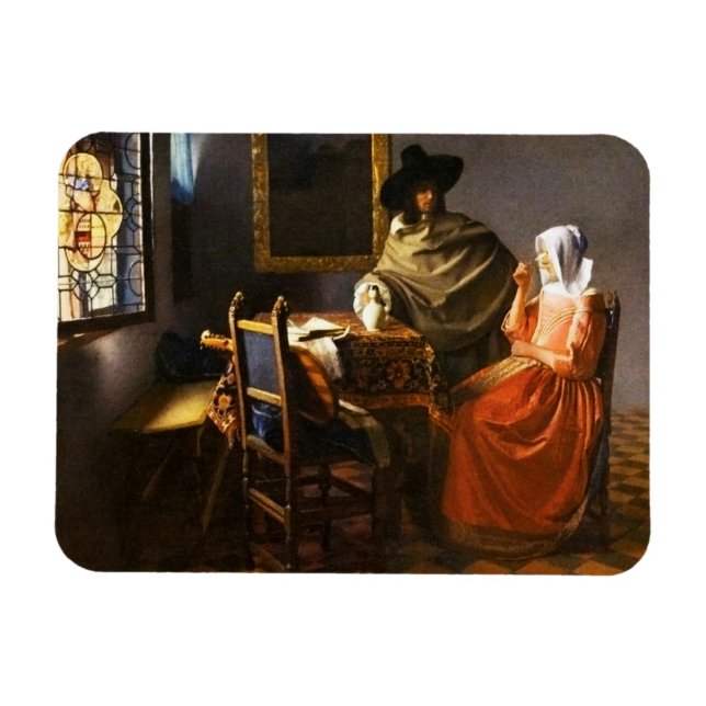 Vermeer The Glass of Wine Magnet (Horizontal)