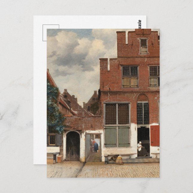 Vermeer  - The Little Street Fine Art Postcard (Front/Back)
