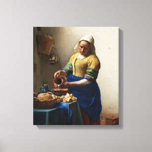 Vermeer The Milkmaid Canvas Wrap Print