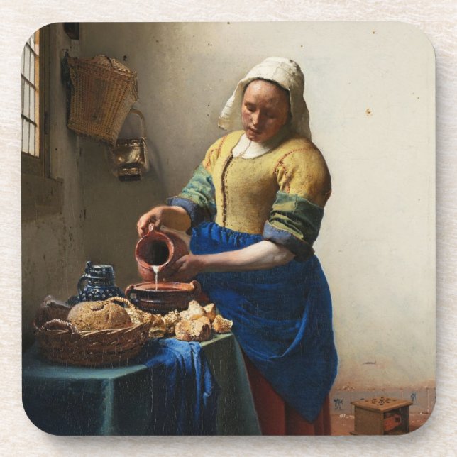 Vermeer The Milkmaid Coasters (Front)