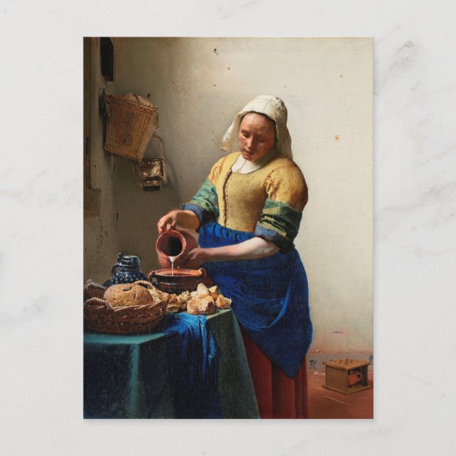 Vermeer - The Milkmaid Postcard (Front)