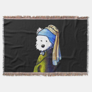 Vermeer Westie Girl Throw Blanket