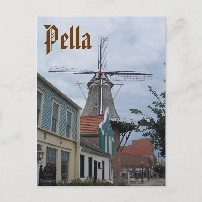 Vermeer Windmill, Pella Historical Village, Iowa Postcard (Front)