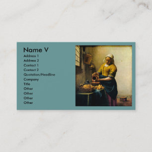 Vermeer's Maidservant Pouring Milk (circa 1660) Business Card