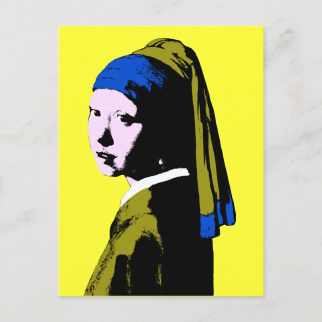Vermeer's Pearl Earring  ala Postcard (Front)