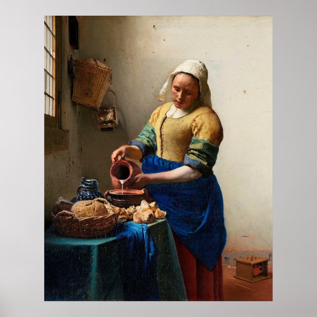 Vermeer's The Milkmaid Poster (Front)