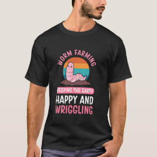 Vermi Compost Composting Vermicompost Worm Farmer  T-Shirt