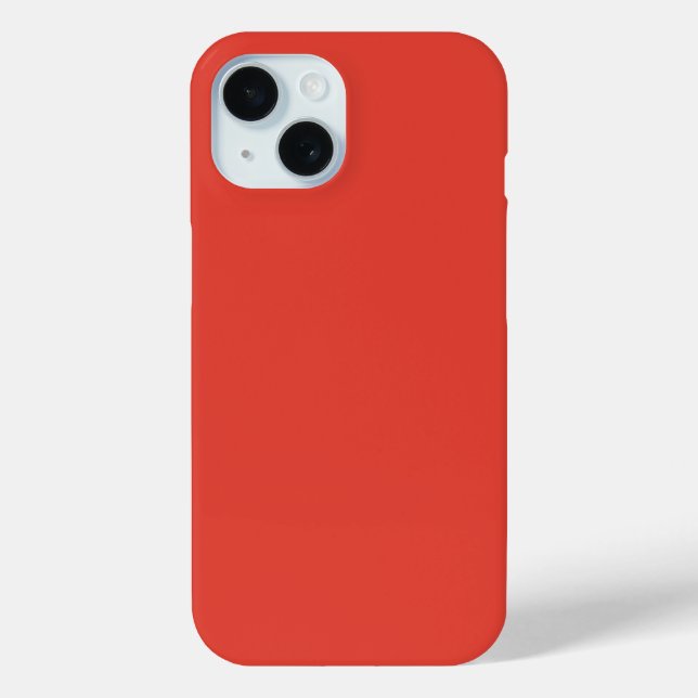 Vermilion Red Autumn Fall Season Solid Colour Case-Mate iPhone Case (Back)