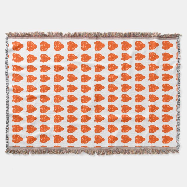 Vermillion Asian Moods Buddah Boys Throw Blanket (Front)